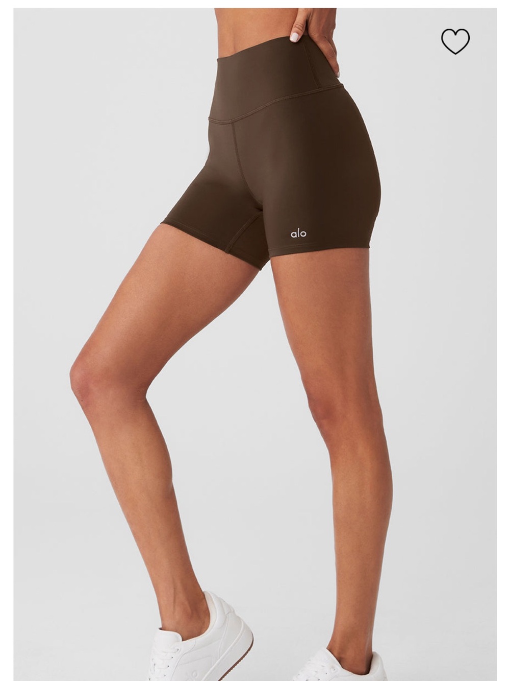 Alo High-Waist 5" Bike Shorts — Espresso